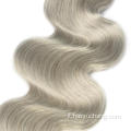 Estensione dei capelli vergini Oonda del corpo brasiliano Ombre 1b/Grey Human Hair Extention